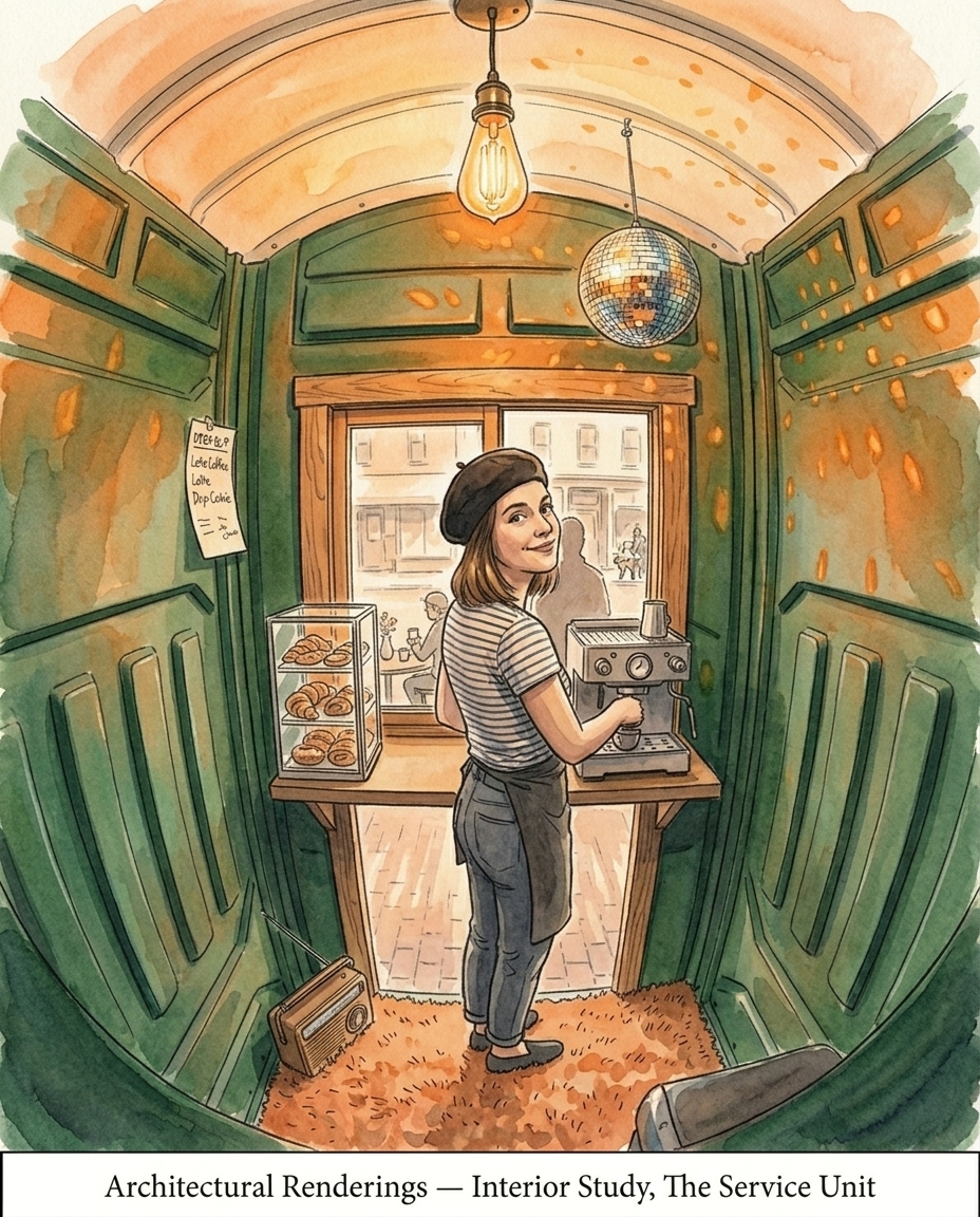 Interior study — vestibule detail